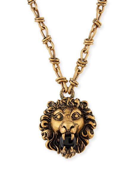 gucci lion head necklace free shipping|gucci lion head necklace.